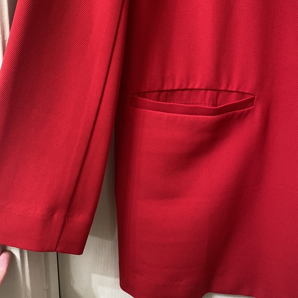 •Leith• Oversized Lightweight Red Boyfriend Blazer - Picture 5 of 13